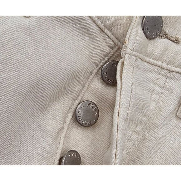 Women's - Free People Distressed Straight Leg Jeans, Size 24 - Picture 4 of 9